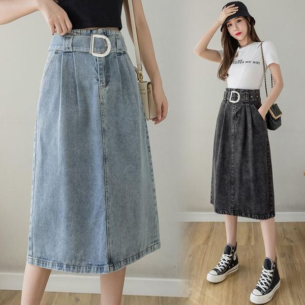 skirts color retro high waist denim skirt women's 2021 spring and summer loose split a-line medium length umbrella, Black
skirts color retro high waist denim skirt women's 2021 spring and summer loose split a-line medium length umbrella, Black