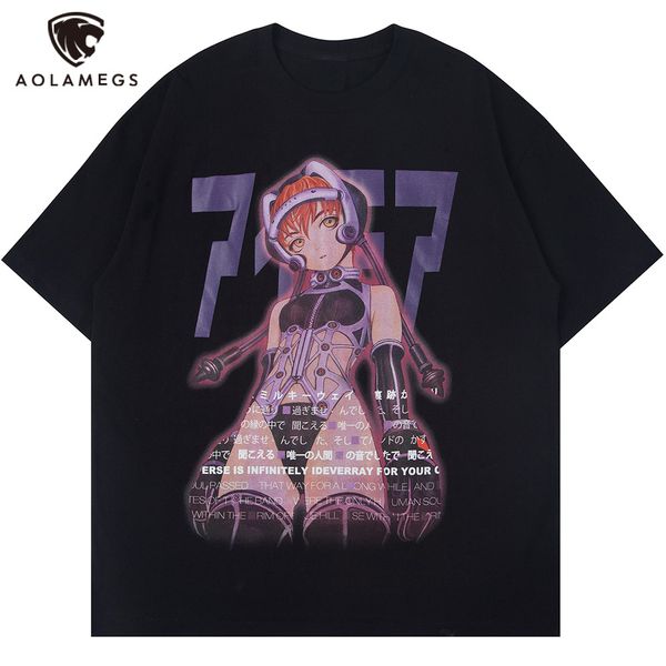 men's polos shirts of the girls kanji aolamegs print anime summer baggy college style otaku streetwear, White;black
men's polos shirts of the girls kanji aolamegs print anime summer baggy college style otaku streetwear, White;black