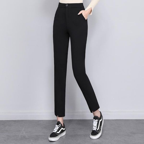 women's pants & capris women fashion office black suit 2022 autumn spring simple high waist straight ankle-length trousers, Black;white
women's pants & capris women fashion office black suit 2022 autumn spring simple high waist straight ankle-length trousers, Black;white