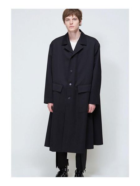 men's trench coats loose super long profile tooling simple windbreaker casual a-shaped pocket yohji coat, Tan;black
men's trench coats loose super long profile tooling simple windbreaker casual a-shaped pocket yohji coat, Tan;black