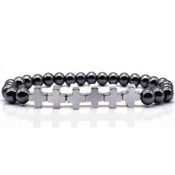 link, chain european and american men's cross smooth bead bracelet gold silver color accessories jewelry male fashion gifts, Black
link, chain european and american men's cross smooth bead bracelet gold silver color accessories jewelry male fashion gifts, Black