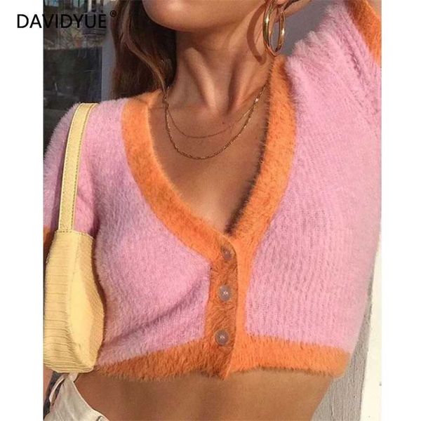 pink cardigan womens sweaters korean crop yellow autumn short sleeve v neck mohair fall 211018, White;black
pink cardigan womens sweaters korean crop yellow autumn short sleeve v neck mohair fall 211018, White;black