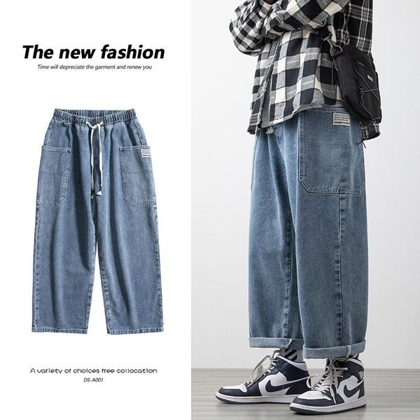 men's jeans 2021 casual straight cowboy trousers loose wide leg pants student denim streetwear oversize men clothing 5xl, Blue
men's jeans 2021 casual straight cowboy trousers loose wide leg pants student denim streetwear oversize men clothing 5xl, Blue