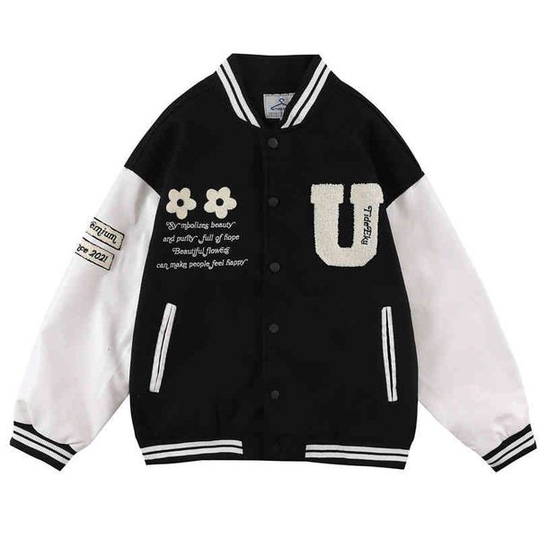men's jackets letter u flower embroidery baseball coat men women oversized patchwork hip hop streetwear harajuku varsity college cazi, Black;brown
men's jackets letter u flower embroidery baseball coat men women oversized patchwork hip hop streetwear harajuku varsity college cazi, Black;brown