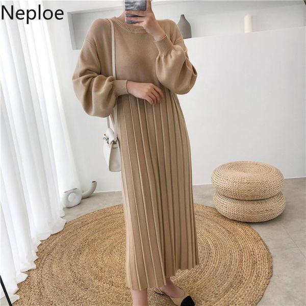 casual dresses neploe maxi for women autumn winter robe thicked knitted vestidos o-neck lantern sleeve temperament dress ropa mujer, Black;gray
casual dresses neploe maxi for women autumn winter robe thicked knitted vestidos o-neck lantern sleeve temperament dress ropa mujer, Black;gray