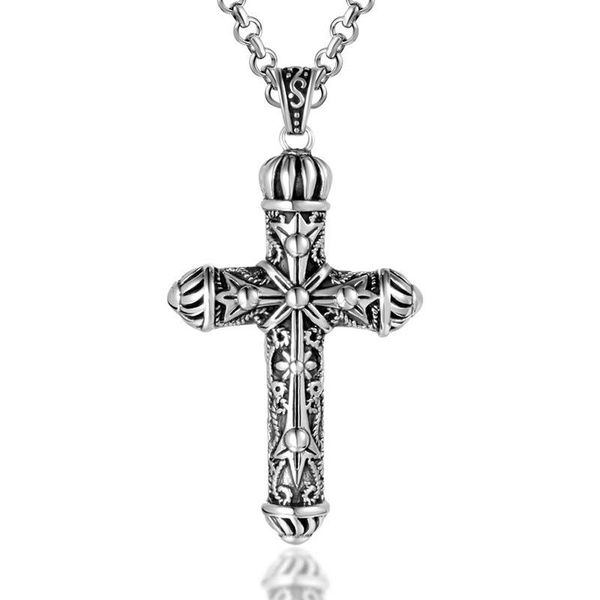 chains ancient crown gothic cross pattern magic pendant unique design personality titanium steel men's accessories, Silver
chains ancient crown gothic cross pattern magic pendant unique design personality titanium steel men's accessories, Silver