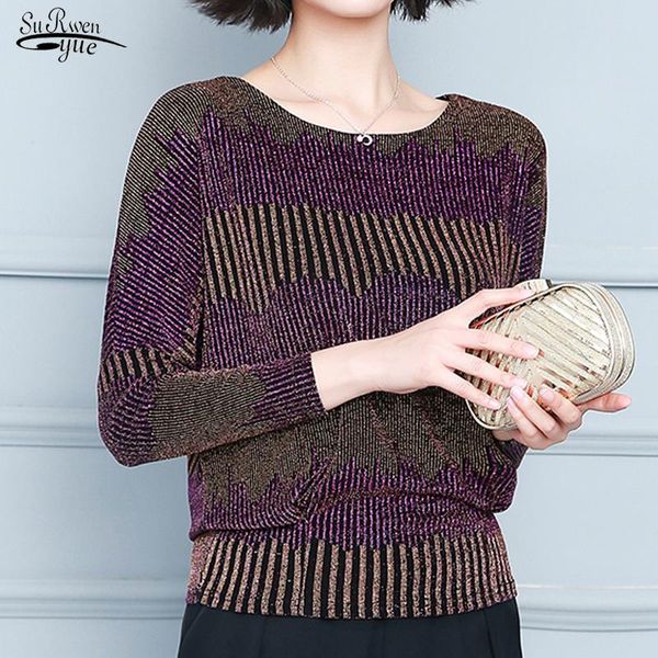 women's blouses & shirts 2021 fashion elegant knitted blouse tunic red golden shine women plus size glitter clothing blusas 15772, White
women's blouses & shirts 2021 fashion elegant knitted blouse tunic red golden shine women plus size glitter clothing blusas 15772, White