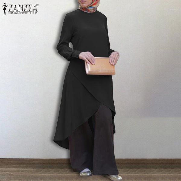 women's blouses & shirts women asymmetrical blouse vintage muslim casual long sleeve female solid blusas tunic oversized women's, White
women's blouses & shirts women asymmetrical blouse vintage muslim casual long sleeve female solid blusas tunic oversized women's, White