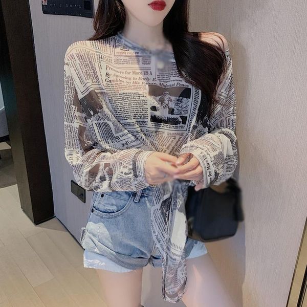 women's t-shirt jlong summer print short t-shirts long sleeve thin section tee shirts, White
women's t-shirt jlong summer print short t-shirts long sleeve thin section tee shirts, White