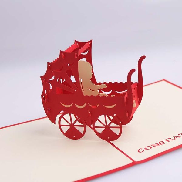 greeting cards product's creative 3d handmade paper invitation baby full moon birthday gift stroller born card 
greeting cards product's creative 3d handmade paper invitation baby full moon birthday gift stroller born card