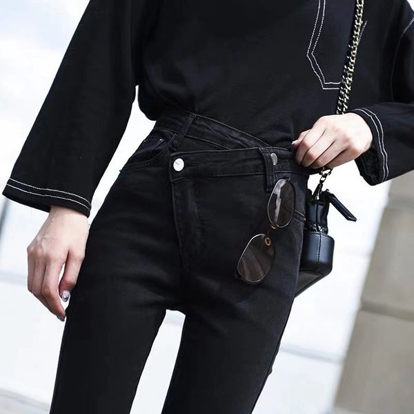 kog401 black high waist jeans female summer new cultivate one's morality show black students show high feet nine points tight, Blue
kog401 black high waist jeans female summer new cultivate one's morality show black students show high feet nine points tight, Blue