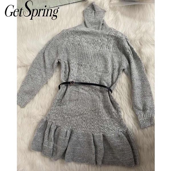 casual dresses getspring women dress ladies knitted turtleneck sweater with belt all match knit loosewomen, Black;gray
casual dresses getspring women dress ladies knitted turtleneck sweater with belt all match knit loosewomen, Black;gray
