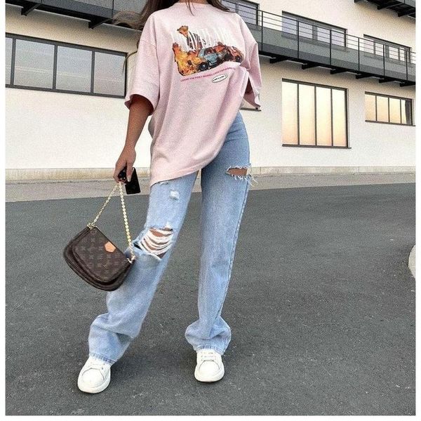women's jeans 2021 summer fashion ripped hole washed casual high waist straight mother thin street pants, Blue
women's jeans 2021 summer fashion ripped hole washed casual high waist straight mother thin street pants, Blue
