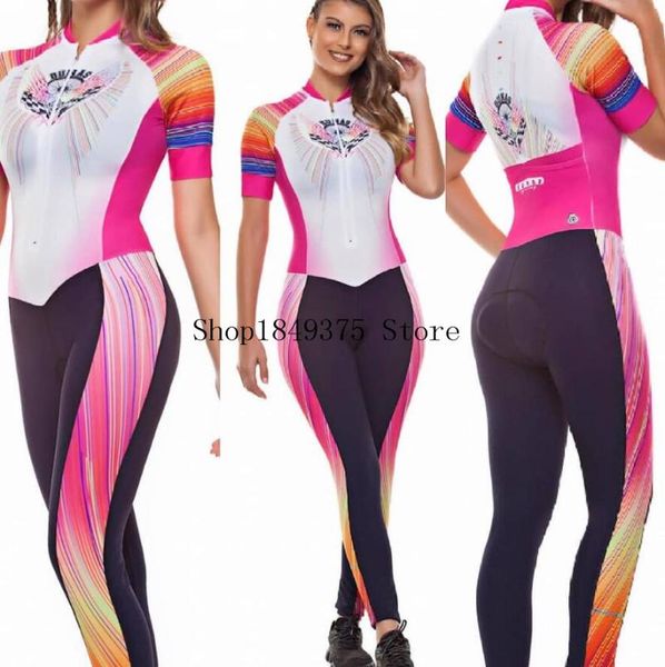 racing sets 2021 pro team triathlon suit women's black pink cycling jersey skinsuit jumpsuit maillot ropa ciclismo set gel, Black;blue