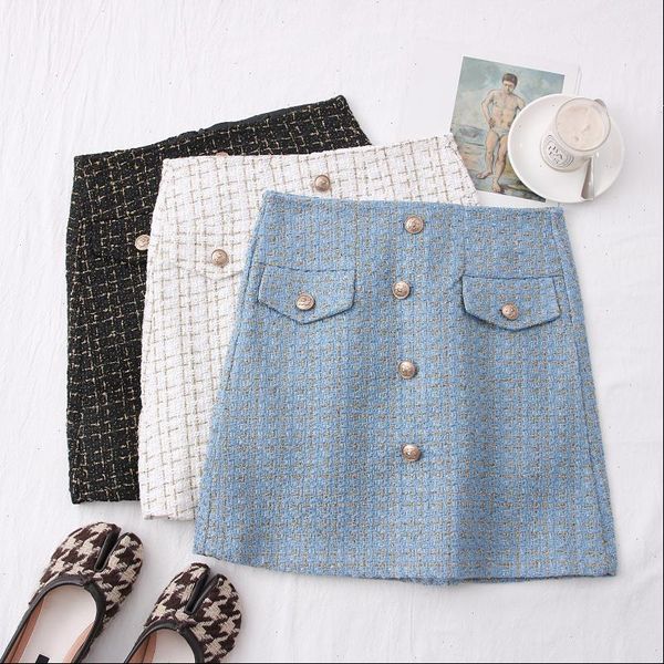 tweed skirts womens for women solid high waist slimming autumn spring buttons double breasted wool mini skirt, Black
tweed skirts womens for women solid high waist slimming autumn spring buttons double breasted wool mini skirt, Black