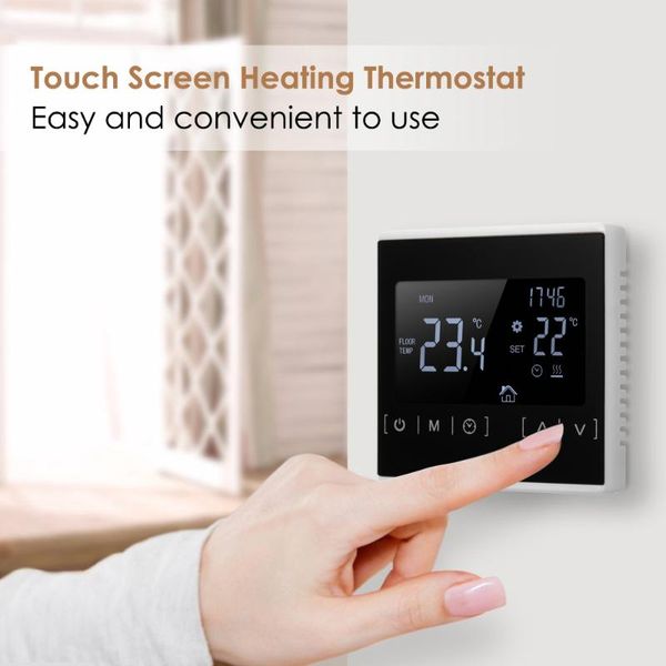 smart home control thermostat 110-230v digital led touch heating controller household indoor floor
smart home control thermostat 110-230v digital led touch heating controller household indoor floor