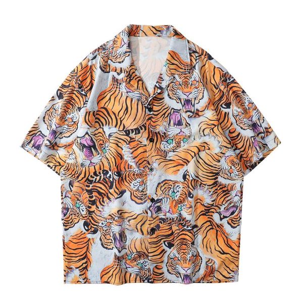 men's casual shirts hawaiian shirt streetwear animal tiger men hip hop button holiday harajuku beach, White;black
men's casual shirts hawaiian shirt streetwear animal tiger men hip hop button holiday harajuku beach, White;black