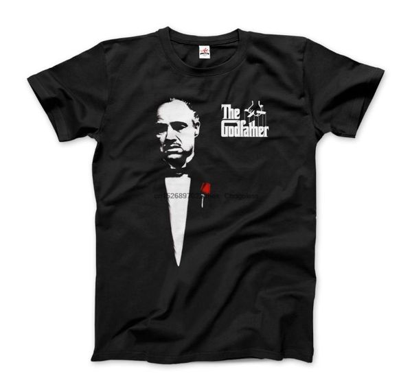 men's t-shirts the godfather 1972 movie don corleone t-shirt, White;black 
men's t-shirts the godfather 1972 movie don corleone t-shirt, White;black