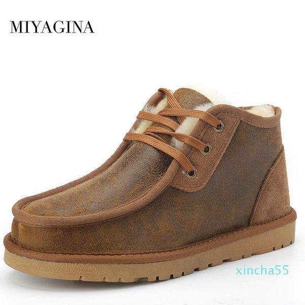boots fashion vintage men lace-up genuine sheepskin leather natural fur snow waterproof casual ankle, Black
boots fashion vintage men lace-up genuine sheepskin leather natural fur snow waterproof casual ankle, Black