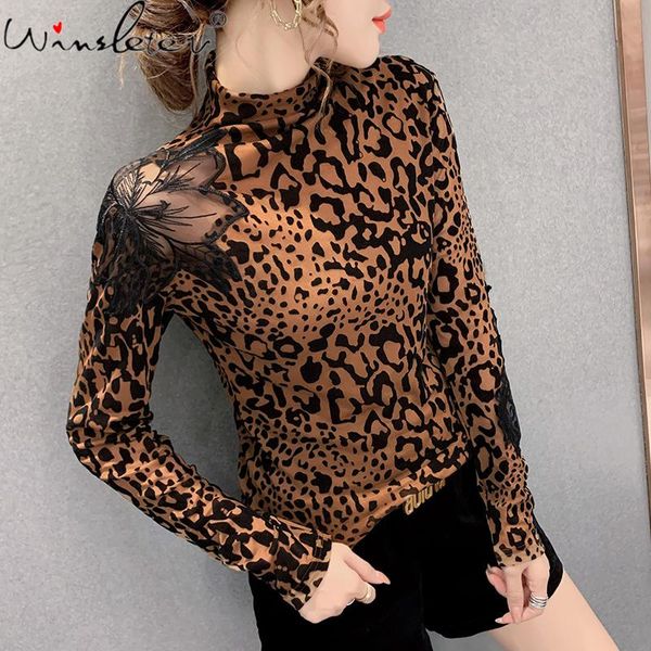 women's t-shirt 2021 leopard flocking for womens girls mesh leaf patchwork fashion women clothing long sleeve t0n608a, White
women's t-shirt 2021 leopard flocking for womens girls mesh leaf patchwork fashion women clothing long sleeve t0n608a, White