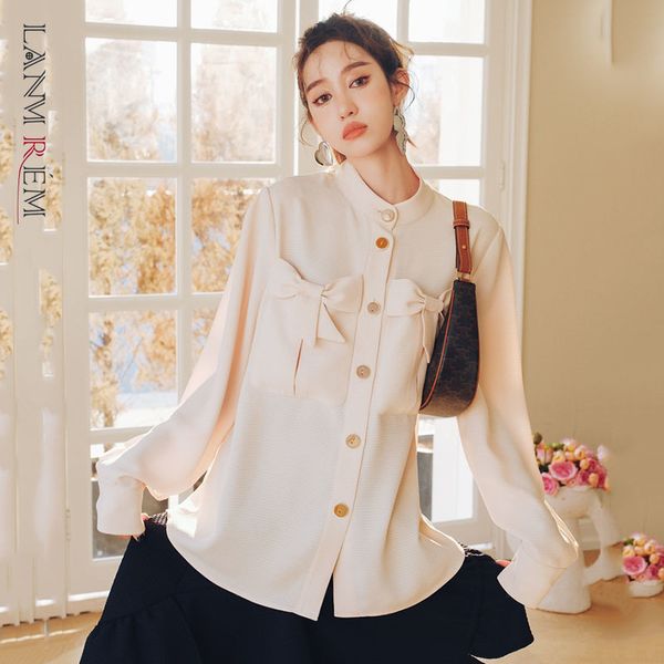 women's casual loose shirt o-neck spring summer long sleeve shirts with bow decoration female fashion 210507, White
women's casual loose shirt o-neck spring summer long sleeve shirts with bow decoration female fashion 210507, White