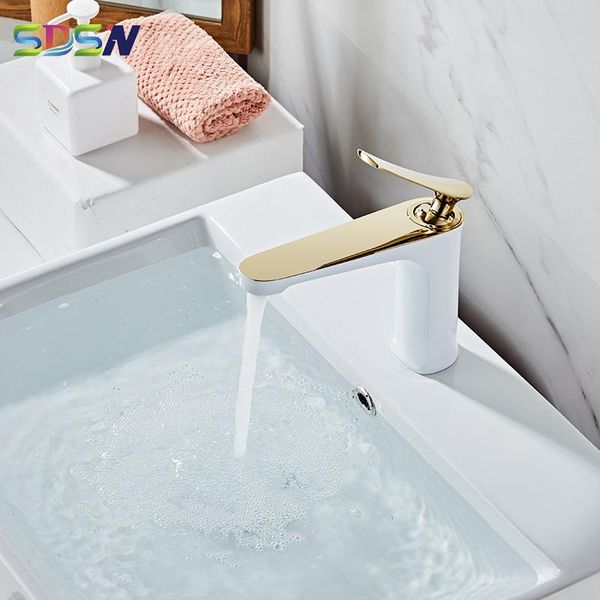 basin faucet with quality brass bathroom mixer tap single handle white gold sink taps cold faucets
basin faucet with quality brass bathroom mixer tap single handle white gold sink taps cold faucets
