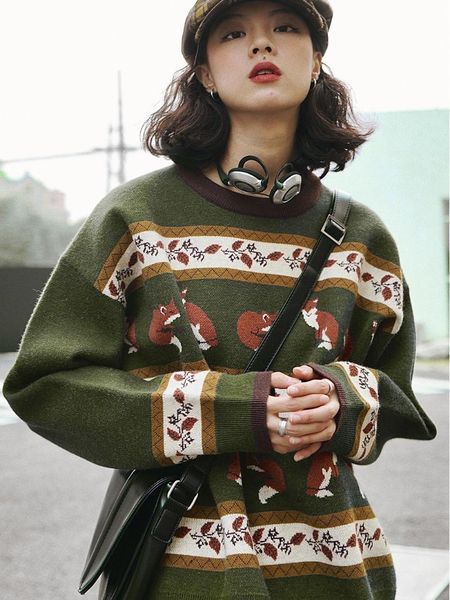 women's sweaters vintage sweater autumn and winter thickened outer wear pullover fall 2021 women clothing clothes, White;black
women's sweaters vintage sweater autumn and winter thickened outer wear pullover fall 2021 women clothing clothes, White;black