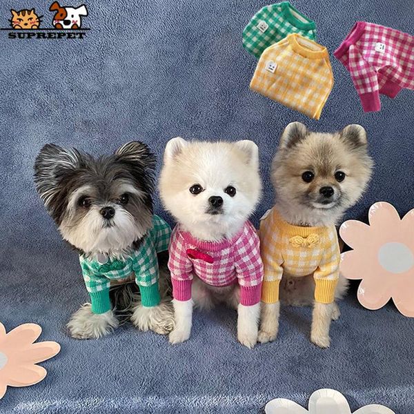 cute dog costume plaid pet sweater winter clothes for small dogs pomeranian accessories chihuahua warm puppy outfit apparel
cute dog costume plaid pet sweater winter clothes for small dogs pomeranian accessories chihuahua warm puppy outfit apparel