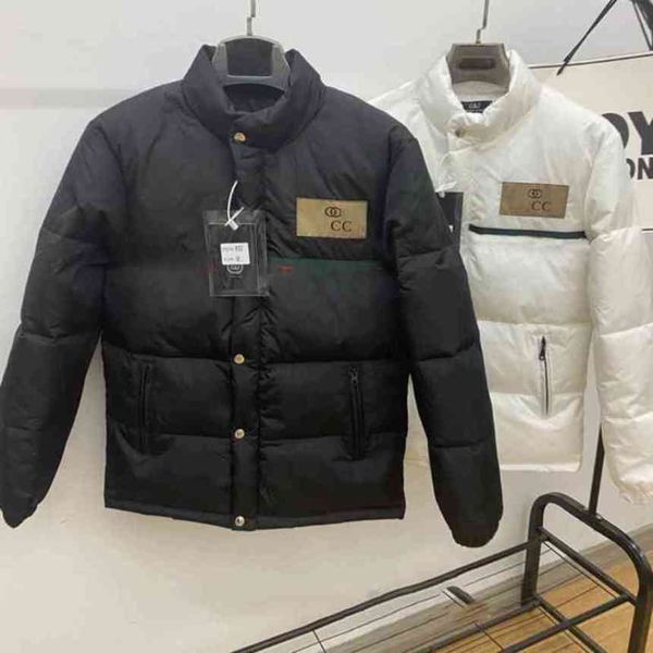 cotton padded fashion cc classic jacket parkas couples men and womens medium gooses letter embroidery printing parker warm coat, Black
cotton padded fashion cc classic jacket parkas couples men and womens medium gooses letter embroidery printing parker warm coat, Black