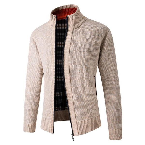 men's sweaters thick knitted solid zipper winter mens long sleeve sweater stand-up collar cardigan warmer jacket, White;black
men's sweaters thick knitted solid zipper winter mens long sleeve sweater stand-up collar cardigan warmer jacket, White;black