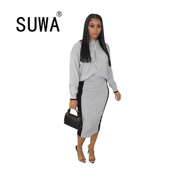 gray patchwork elegant work wear women clothing sets fall winter long sleeve casual sweatshirt midi skirts office dress 210525, White
gray patchwork elegant work wear women clothing sets fall winter long sleeve casual sweatshirt midi skirts office dress 210525, White