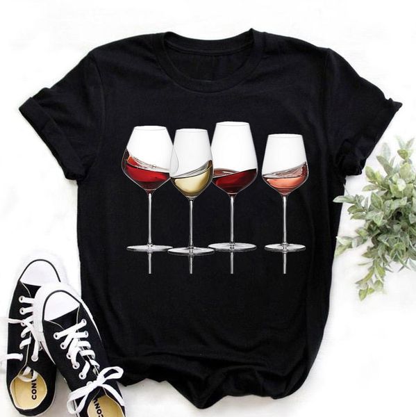 women's t-shirt wine glass fashion tshirt black t shirt printed camiseta mujer short sleeve lady yong girl tee t490, White
women's t-shirt wine glass fashion tshirt black t shirt printed camiseta mujer short sleeve lady yong girl tee t490, White