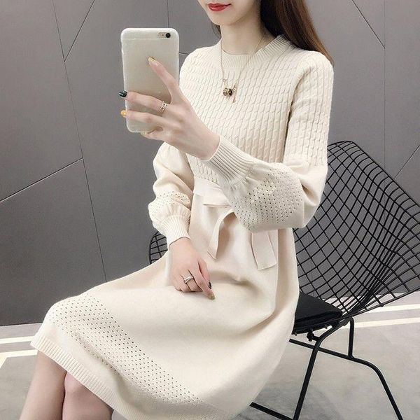 casual dresses 2021 spring sweater dress women round neck knit loose plus size bottoming solid color maternity party, Black;gray
casual dresses 2021 spring sweater dress women round neck knit loose plus size bottoming solid color maternity party, Black;gray