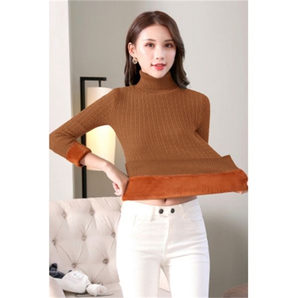 winter women's sweater thickened casual solid color warm slim ladies stretch knit fashion female 210527, White;black
winter women's sweater thickened casual solid color warm slim ladies stretch knit fashion female 210527, White;black