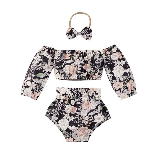 clothing sets 3pcs born girls outfit children summer sweet style off shoulder floral printing crop + shorts bow headwear set, White
clothing sets 3pcs born girls outfit children summer sweet style off shoulder floral printing crop + shorts bow headwear set, White