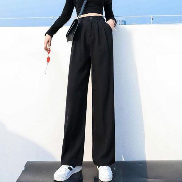 women's pants & capris women suit spring office lady long trousers 2021 autumn solid color loose high waist pant vestido female y489, Black;white
women's pants & capris women suit spring office lady long trousers 2021 autumn solid color loose high waist pant vestido female y489, Black;white