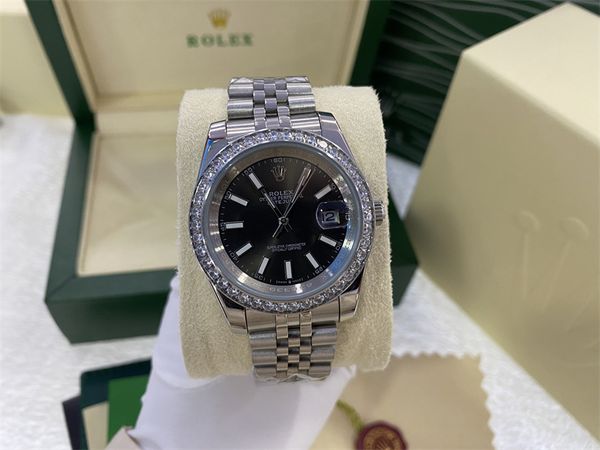 original box certificate 18k white gold president male watches day date diamonds black dial watch men stainless diamond bezel automatic wris, Slivery;brown
original box certificate 18k white gold president male watches day date diamonds black dial watch men stainless diamond bezel automatic wris, Slivery;brown