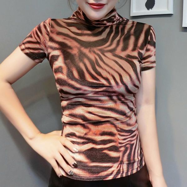 women's t-shirt 2021 spring summer korean clothes pleuche leopard print women ropa mujer viscose bottoming shirt tees t02224, White
women's t-shirt 2021 spring summer korean clothes pleuche leopard print women ropa mujer viscose bottoming shirt tees t02224, White