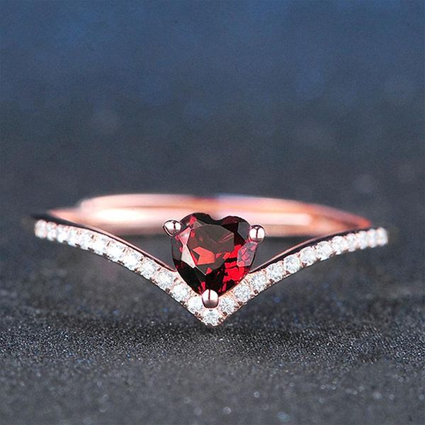 wedding rings simple wave rose golden color micro pave red cz stone heart v shape knuckle ring fashion jewelry for women, Slivery;golden
wedding rings simple wave rose golden color micro pave red cz stone heart v shape knuckle ring fashion jewelry for women, Slivery;golden