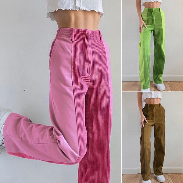 ladies patchwork stitching corduroy pants party overalls autumn and winter high waist women's & capris, Black;white
ladies patchwork stitching corduroy pants party overalls autumn and winter high waist women's & capris, Black;white