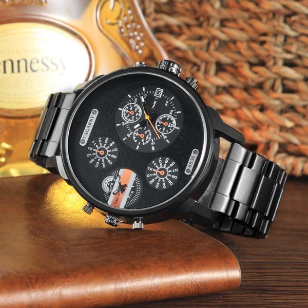wristwatches cool big case black watch for men cagarny mens quartz watches man waterproof dual times military relogio masculino, Slivery;brown
wristwatches cool big case black watch for men cagarny mens quartz watches man waterproof dual times military relogio masculino, Slivery;brown