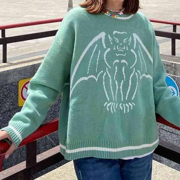 women's sweaters autumn female sweater stamp animal loose casual pullovers y2k korean knit fabrics sweet blouses ba5x, White;black
women's sweaters autumn female sweater stamp animal loose casual pullovers y2k korean knit fabrics sweet blouses ba5x, White;black