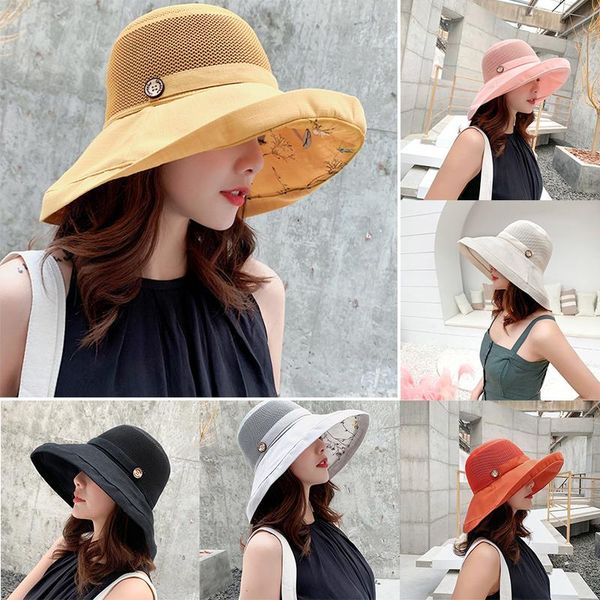 foldable summer anti-uv beach hat for women solid color net mesh large wide brim sun ladies holiday big protect cap hats, Blue;gray
foldable summer anti-uv beach hat for women solid color net mesh large wide brim sun ladies holiday big protect cap hats, Blue;gray