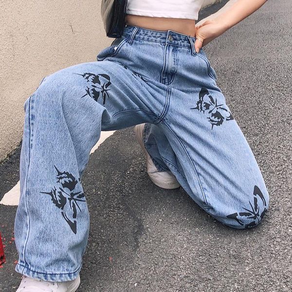 women's jeans streetwear vintage cyber y2k baggy flare jogger women patchwork butterfly print denim sweatpants harajuku trousers 90s, Blue
women's jeans streetwear vintage cyber y2k baggy flare jogger women patchwork butterfly print denim sweatpants harajuku trousers 90s, Blue