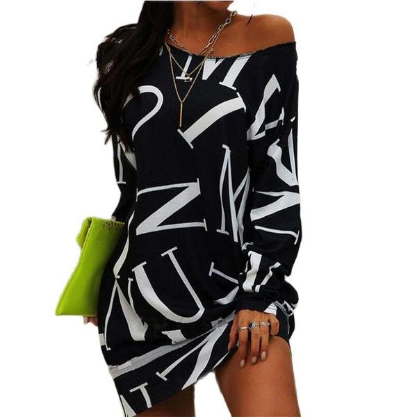 casual dresses fashion women printed letters clothes autumn spring dress loose style drop, Black;gray
casual dresses fashion women printed letters clothes autumn spring dress loose style drop, Black;gray