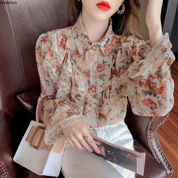 women's blouses & shirts chiffon shirt slim print fashion lady floral casual blouse long sleeve buttons houthion, White
women's blouses & shirts chiffon shirt slim print fashion lady floral casual blouse long sleeve buttons houthion, White