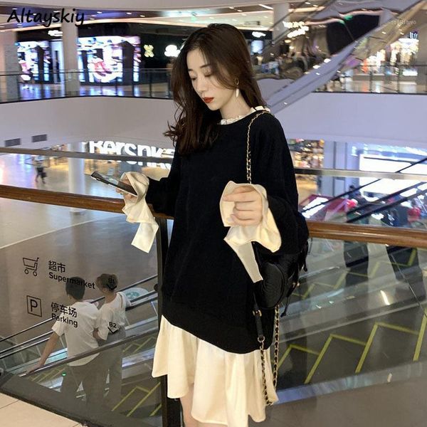 casual dresses long sleeve dress women temperament autumn fake two pieces patchwork o-neck bf thicker black college lady clothing female, Black;gray
casual dresses long sleeve dress women temperament autumn fake two pieces patchwork o-neck bf thicker black college lady clothing female, Black;gray