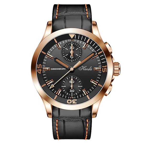 wristwatches haofa chronograph watch movement automatic leather strap gold scale dial, Slivery;brown
wristwatches haofa chronograph watch movement automatic leather strap gold scale dial, Slivery;brown