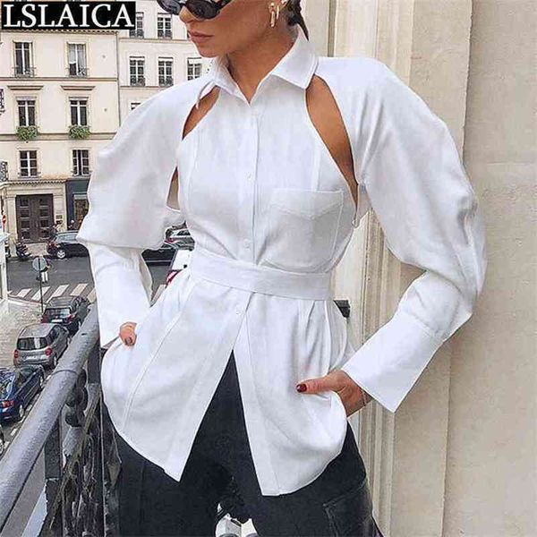 women blouse solid color office hollow out fashion strappy arrival button pocket casual slim long sleeve shirt 210515, White
women blouse solid color office hollow out fashion strappy arrival button pocket casual slim long sleeve shirt 210515, White