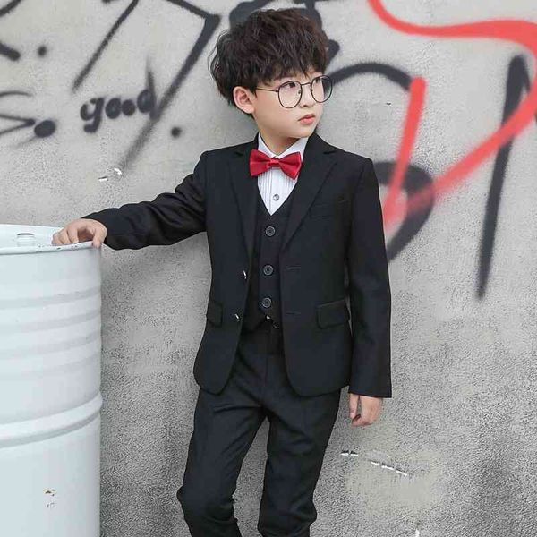 children's small flower children's coat host dress big baby boy's three piece suit, White
children's small flower children's coat host dress big baby boy's three piece suit, White